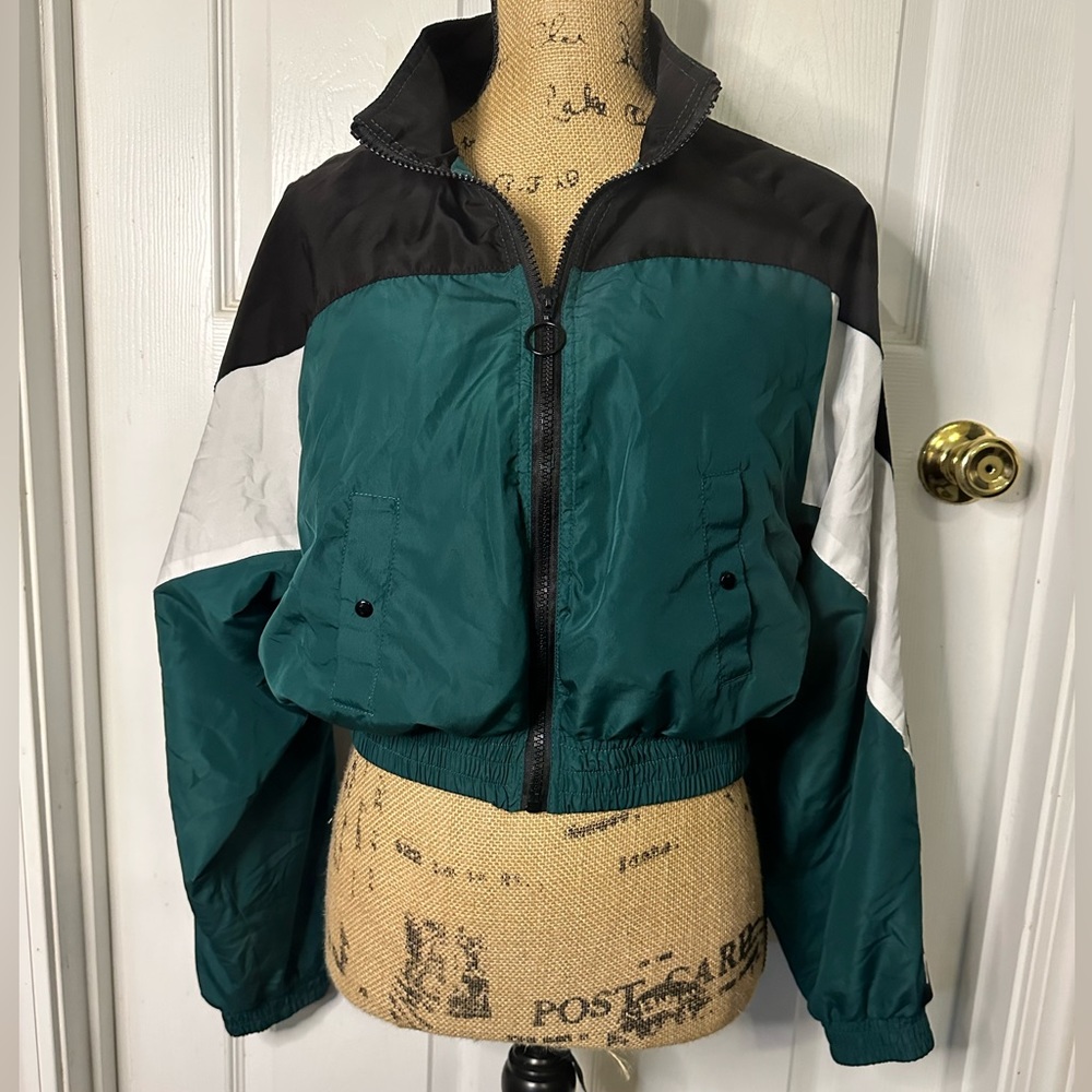 Riley & Jame “Money Maker” Lightweight Rain Bomber Jacket, size Large